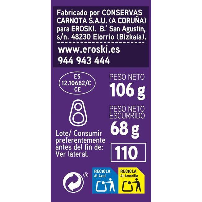 Eroski Chipirón en su tinta EROSKI lata 106 g Oferta exclusiva