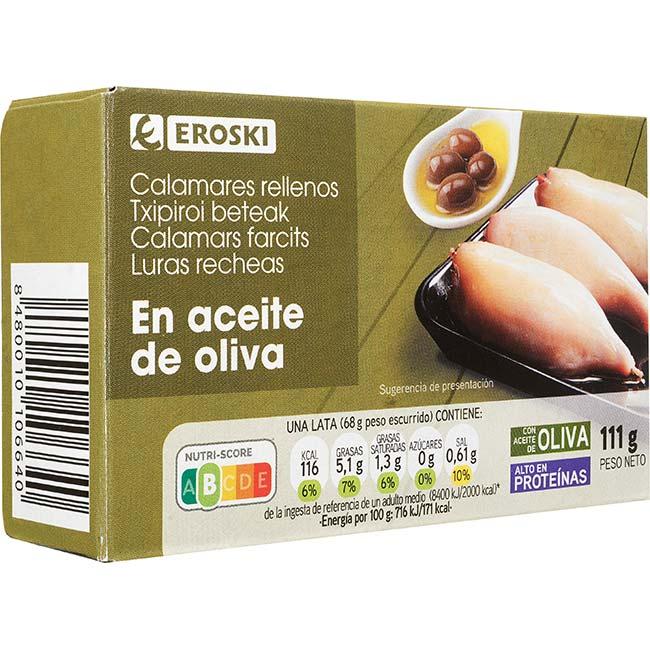 Eroski Chipirón en aceite de oliva EROSKI lata 106 g Última moda