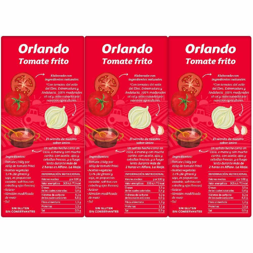 Eroski Tomate frito ORLANDO pack 3x350 g Outlet