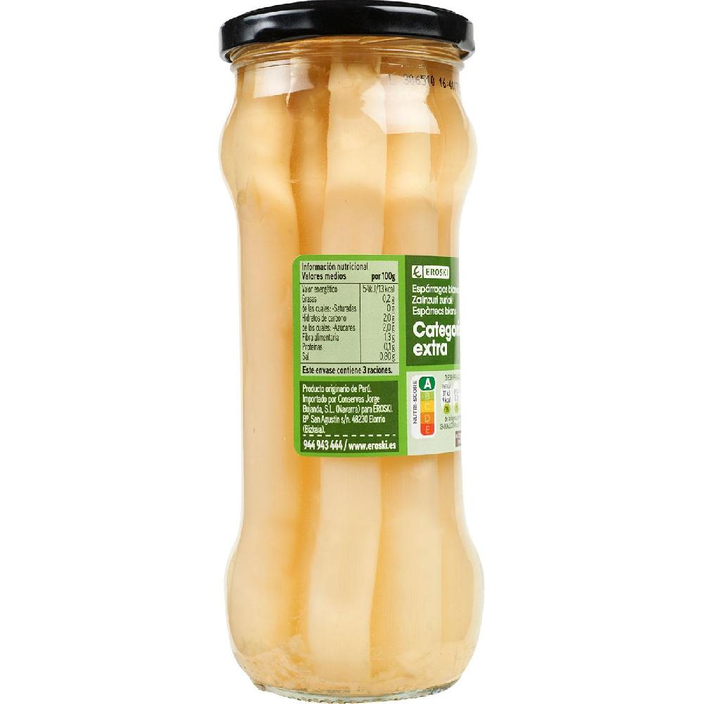 Eroski Espárrago grueso 8/12 piezas EROSKI frasco 205 g Venta caliente