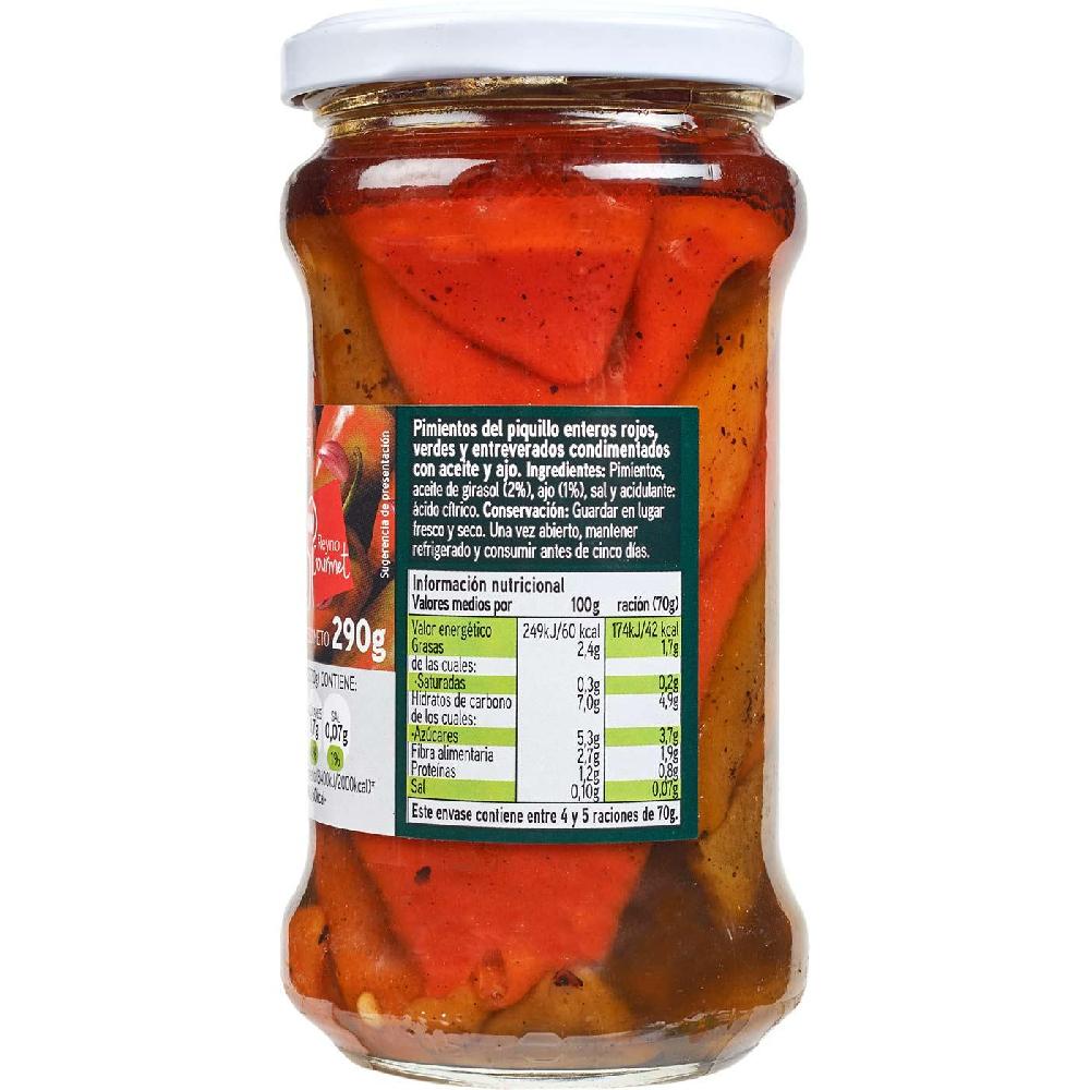 Eroski Pimiento de piquillo entreverado R. Gourmet EROSKI frasco 290 g Ventas relámpago
