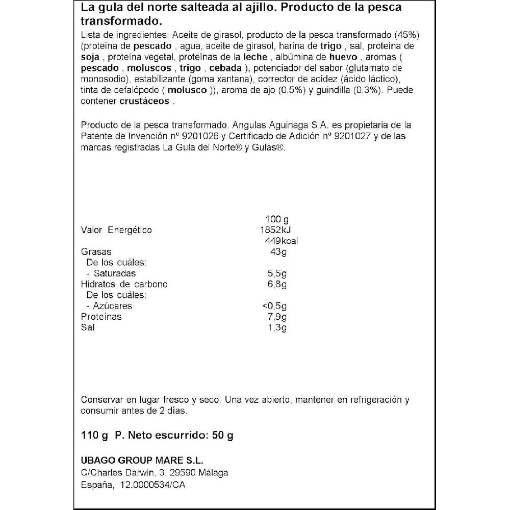 Eroski Gulas al ajillo UBAGO lata 110 g Solo hoy