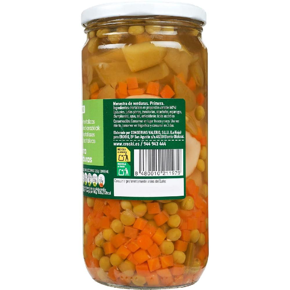 Eroski Menestra de verduras EROSKI frasco 400 g Grandes descuentos