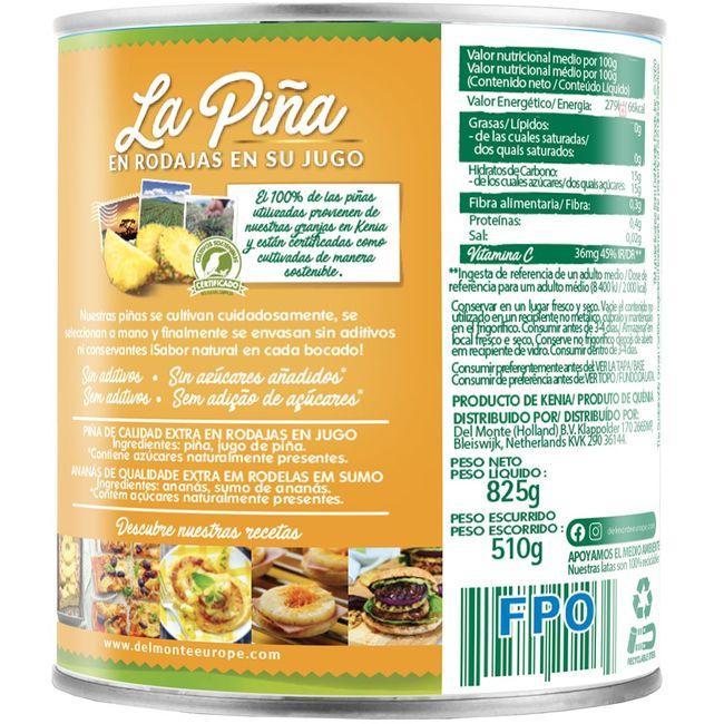 Eroski Piña en rodajas DEL MONTE lata 510 g Descuentos del mes