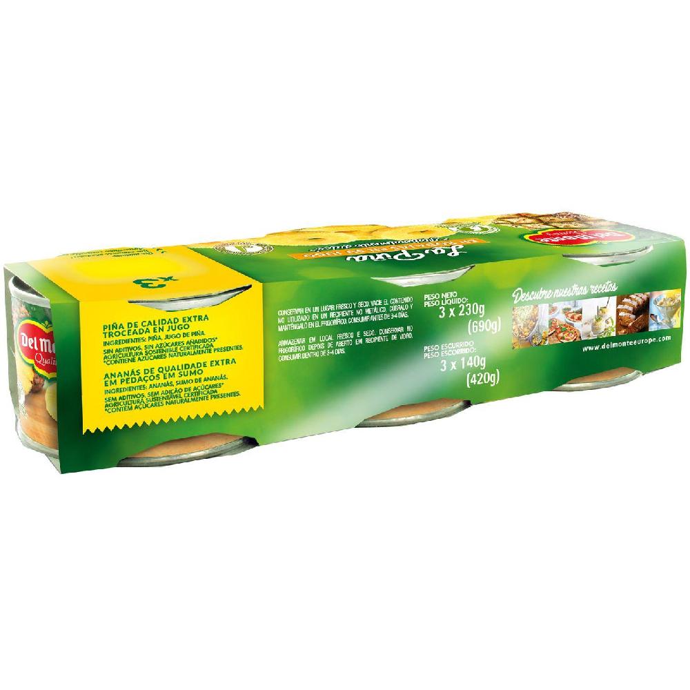 Eroski Piña en rodajas DEL MONTE pack 3x145 g Última moda