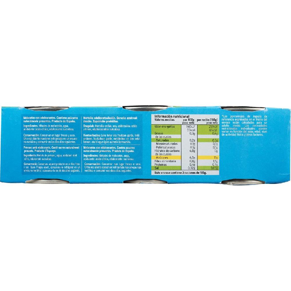 Eroski Melocotón sin azúcar EROSKI pack 3x115 g Descuento por venta flash