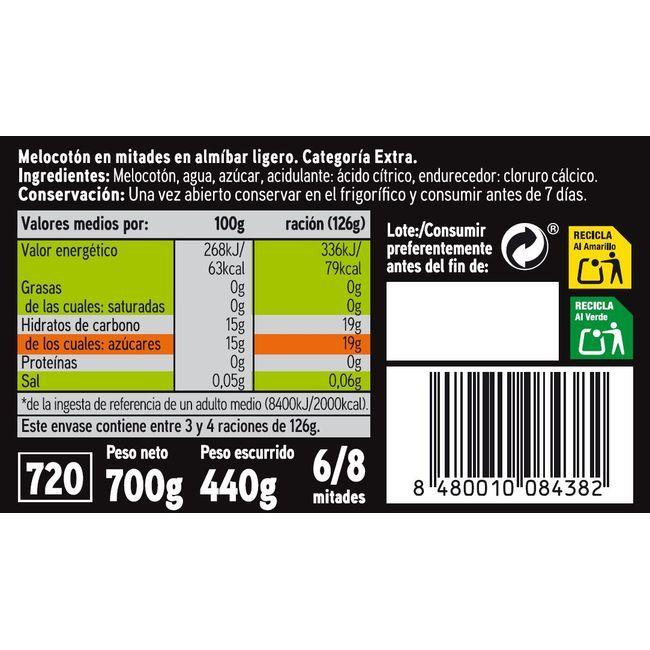 Eroski Melocotón de Calanda EROSKI SELEQTIA frasco 440 g Ofertas de temporada