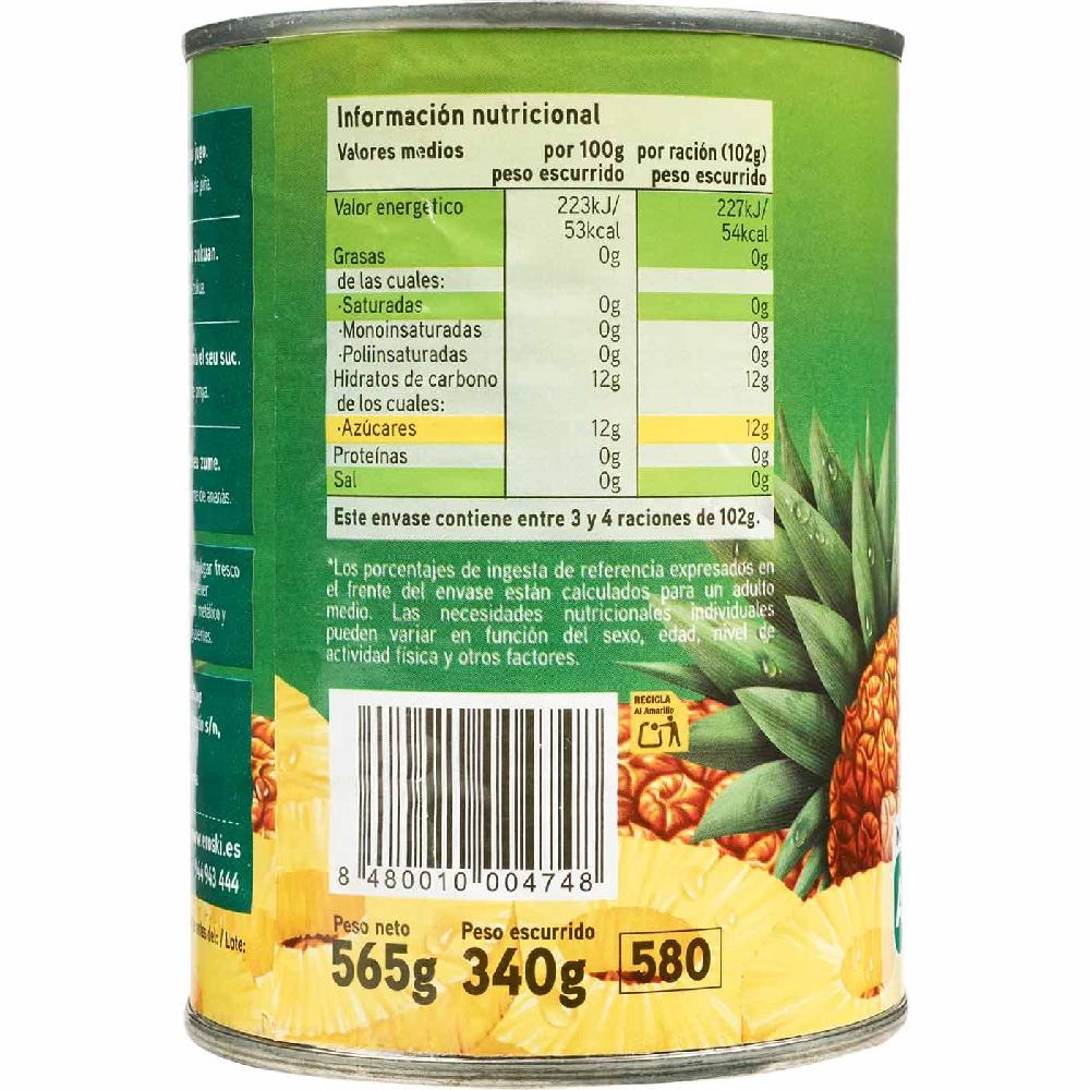 Eroski Piña en rodajas en su jugo EROSKI lata 340 g Ofertas especiales