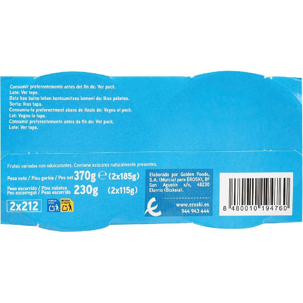 Eroski Frutas variadas sin azúcar EROSKI pack 2x115 g Rebajas de fin de temporada