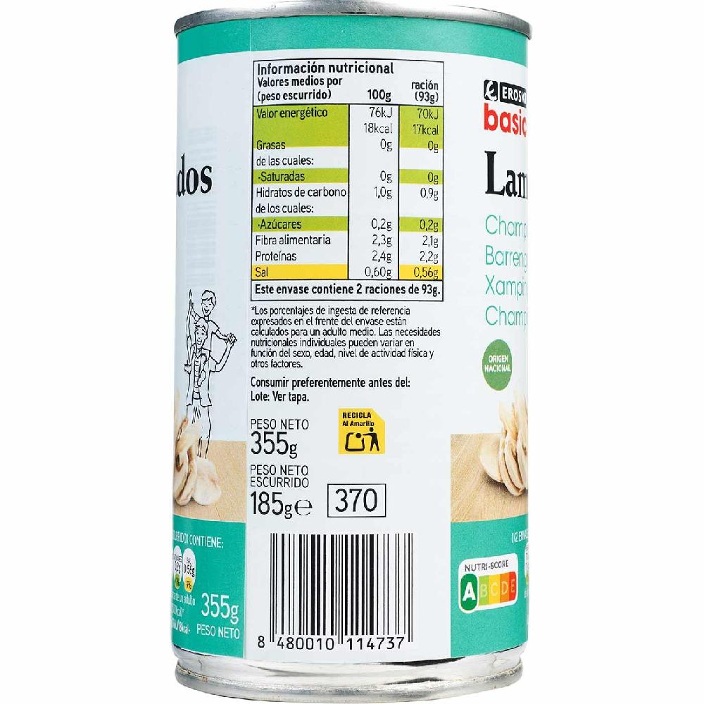 Eroski Champiñon laminado EROSKI BASIC lata 185 g En línea