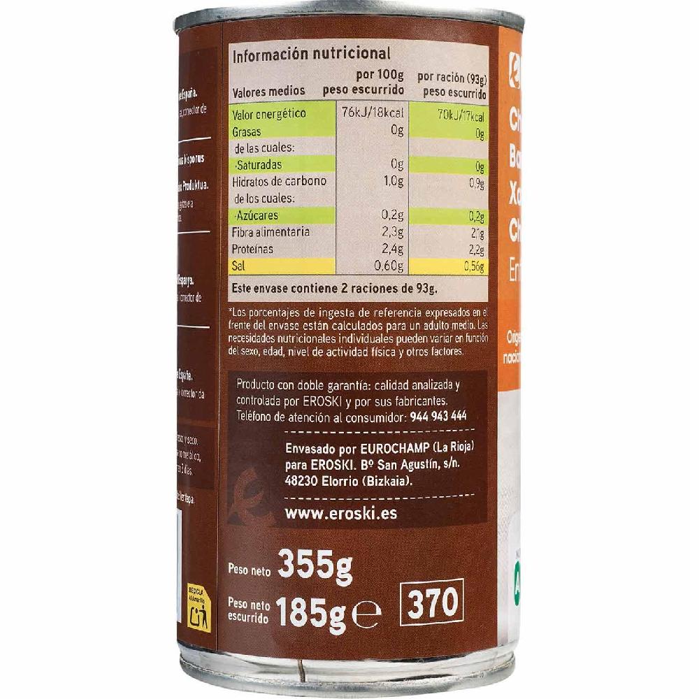Eroski Champiñon entero extra EROSKI lata 185 g Outlet online