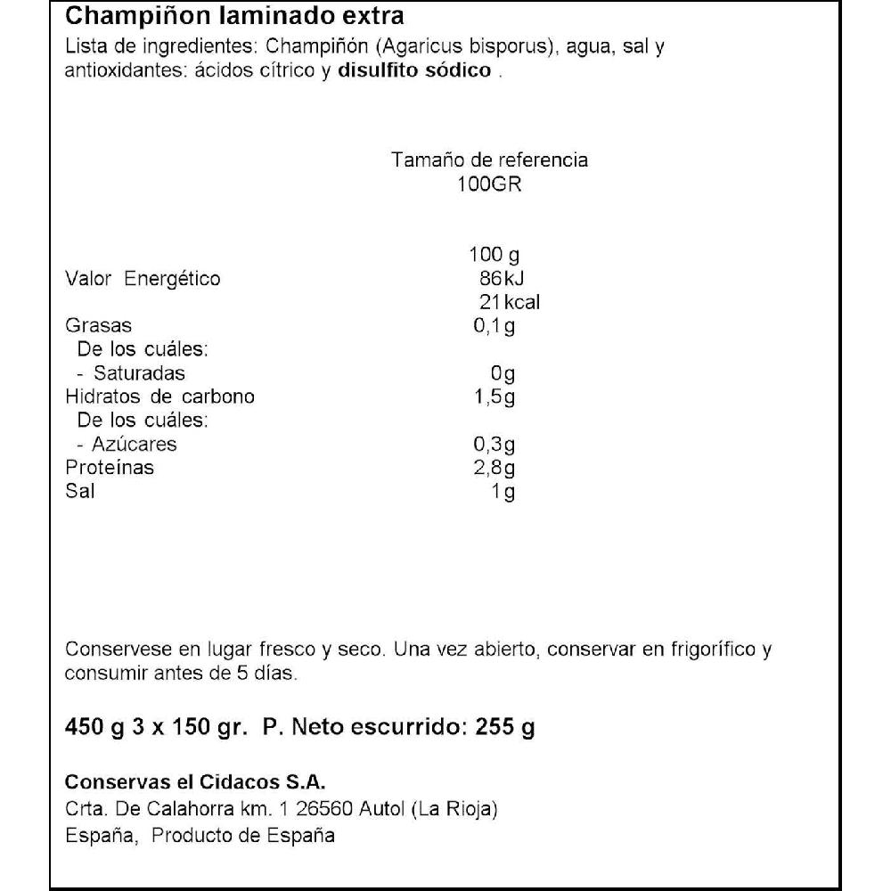 Eroski Champiñón laminado CICADOS pack 3x85 g Ofertas