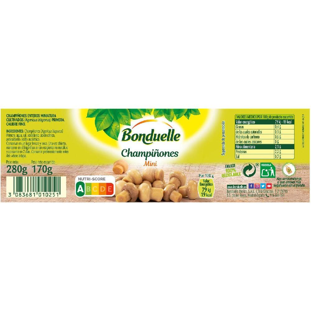 Eroski Champiñón entero mini BONDUELLE frasco 170 g Venta caliente