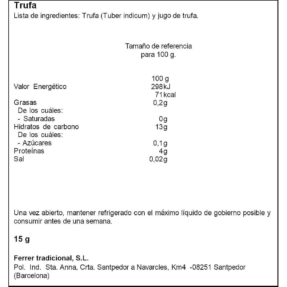 Eroski Trufa extra FERRER caja 15 g Los más vendidos