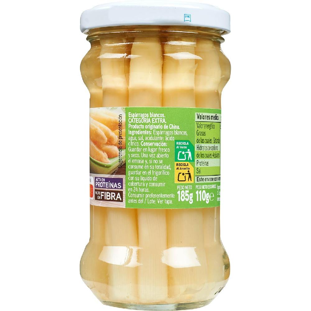 Eroski Espárrago corto grueso EROSKI frasco 110 g Ventas relámpago
