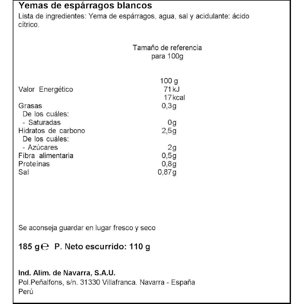 Eroski Yema de espárrago muy gruesa CARRETILLA frasco 110 g COMPRAR AHORA