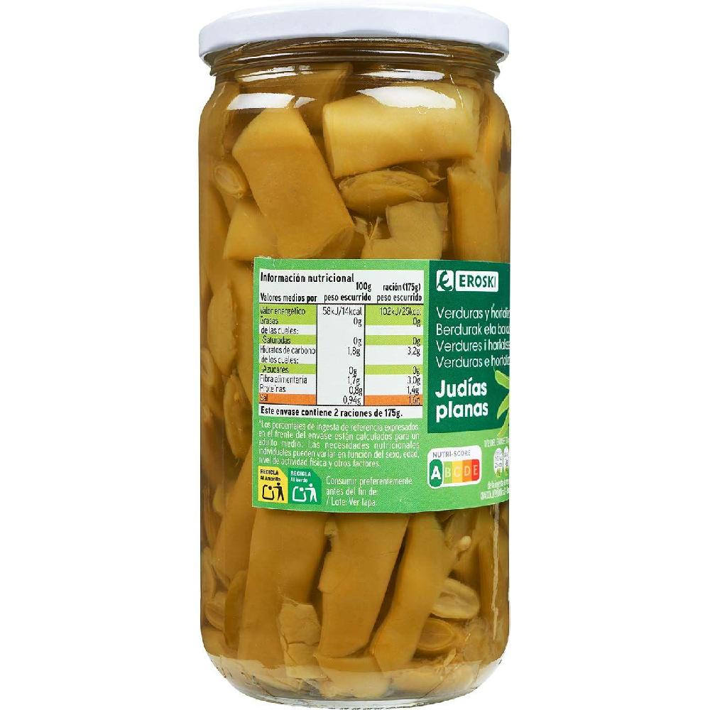 Eroski Judía verde troceada calidad I EROSKI frasco 350 g Solo hoy