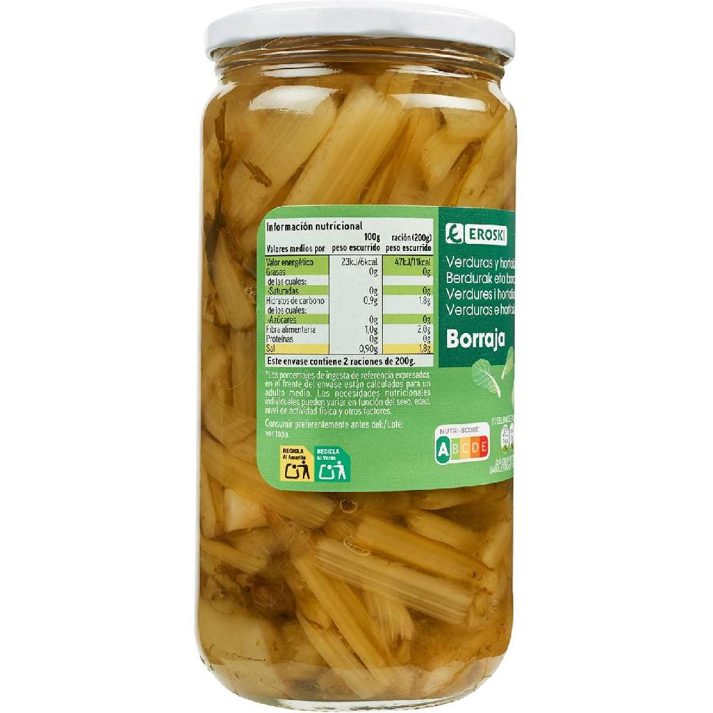 Eroski Borraja troceada EROSKI frasco 400 g Solo queda un día