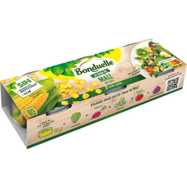 Eroski Maíz dulce "Un Toque de" BONDUELLE pack 3x70 g Precios de Black Friday