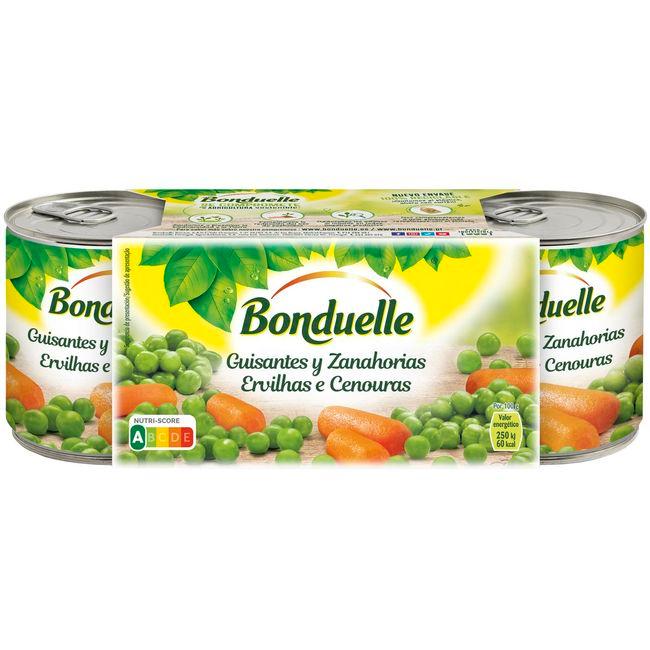 Eroski Guisante-zanahoria BONDUELLE pack 3x130 g