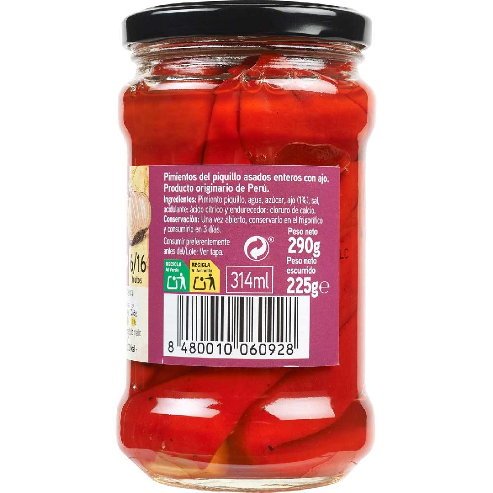Eroski Pimiento de piquillo al ajillo EROSKI frasco 225 g Precio ultrabajo