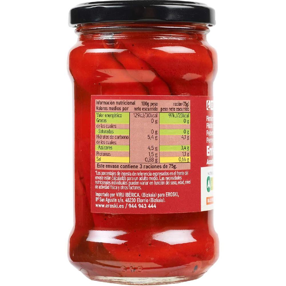 Eroski Pimiento de piquillo entero EROSKI frasco 225 g Outlet