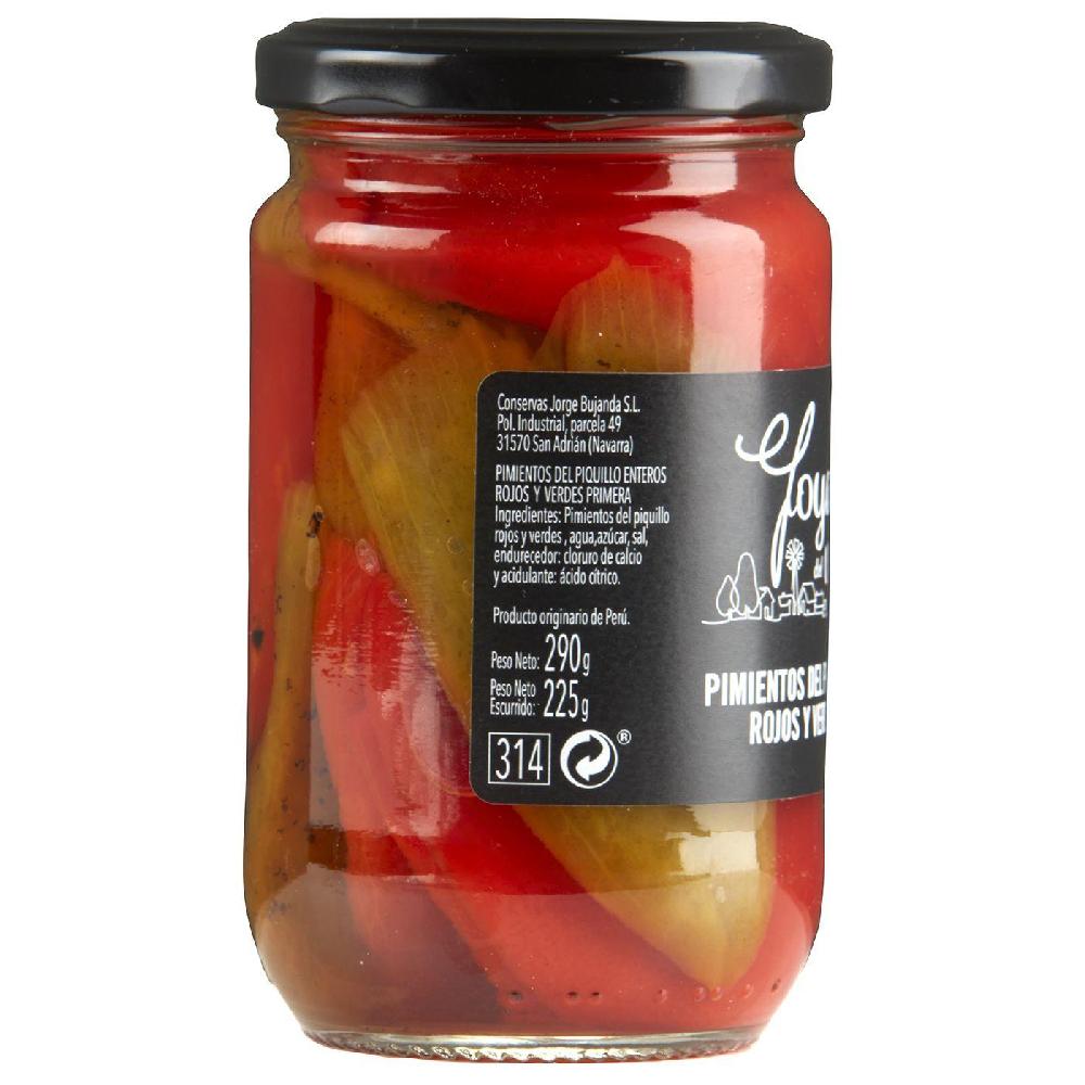 Eroski Pimiento de piquillo rojo-verde JOYAS DEL VALLE frasco 225 g Venta caliente
