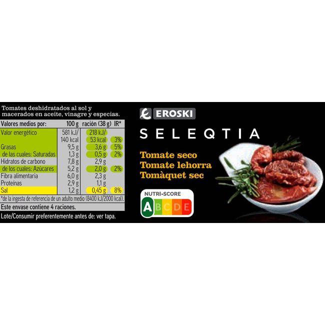 Eroski Tomate seco en aceite EROSKI SELEQTIA frasco 250 g Solo hoy