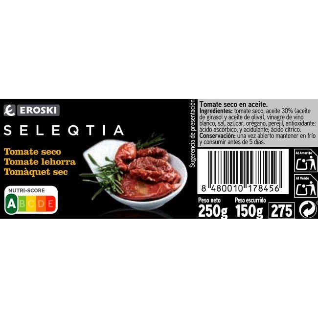 Eroski Tomate seco en aceite EROSKI SELEQTIA frasco 250 g Solo hoy