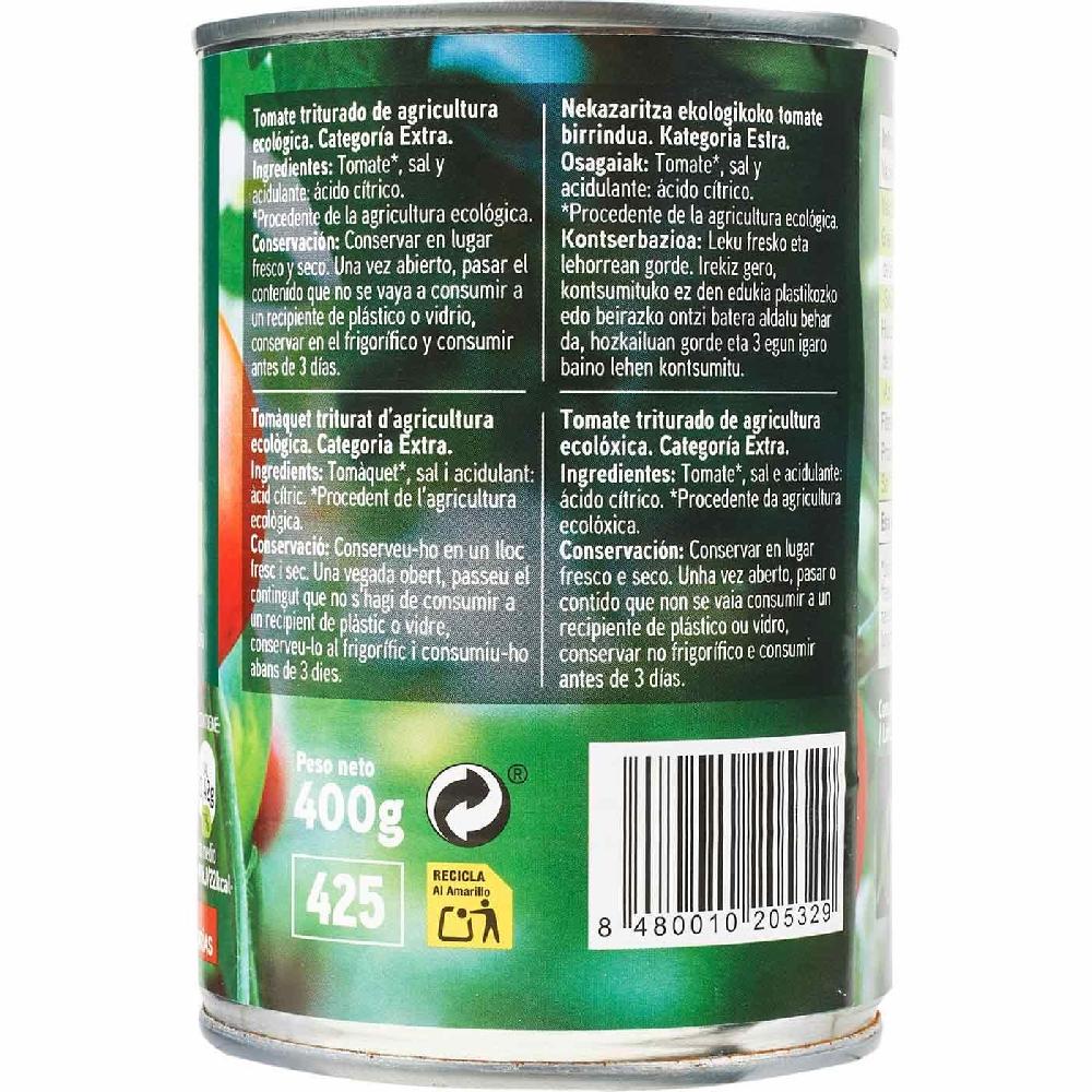 Eroski Tomate triturado ecológico EROSKI lata 400 g Oferta especial de fábrica