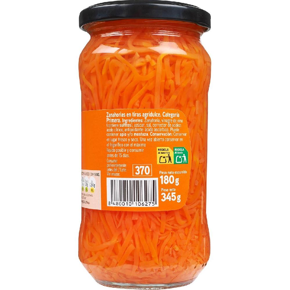Eroski Zanahoria en tiras EROSKI frasco 180 g Envío internacional gratuito