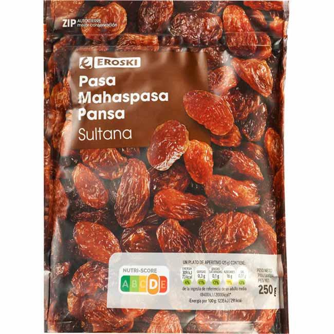 Eroski Pasas sultana EROSKI bolsa 250 g