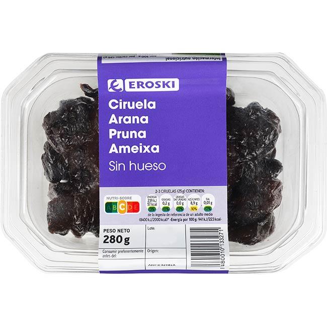 Eroski Ciruelas sin hueso EROSKI tarrina 280 g