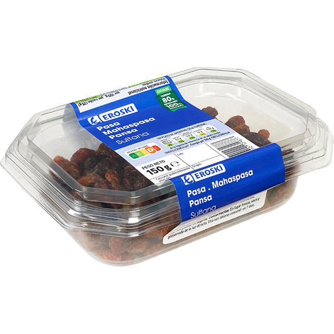 Eroski Pasas sultana EROSKI tarrina 150 g Precio ultrabajo