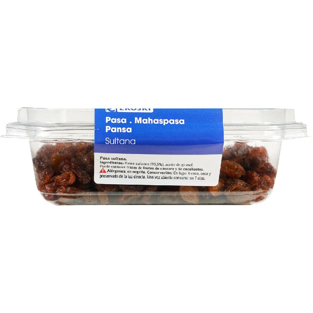 Eroski Pasas sultana EROSKI tarrina 150 g Precio ultrabajo