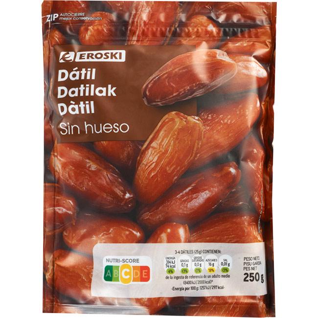 Eroski Dátil sin hueso EROSKI bolsa 250 g