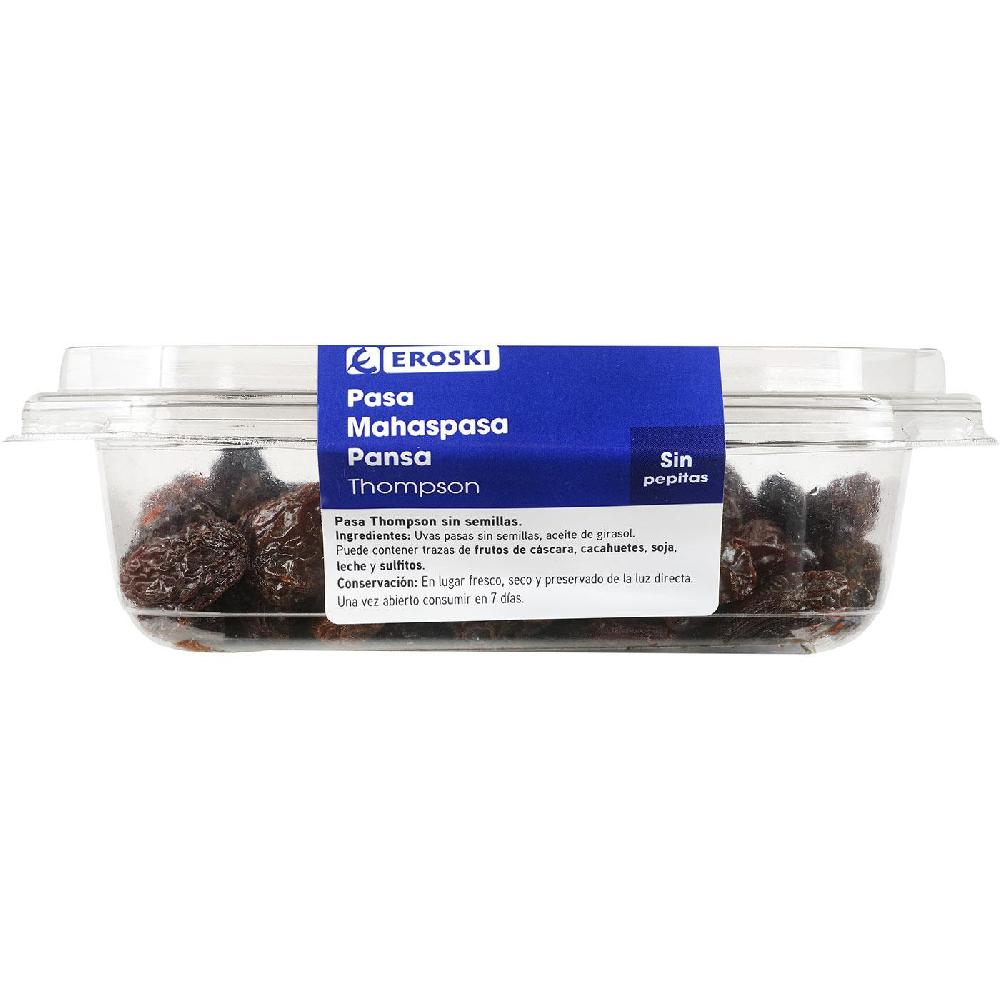 Eroski Pasas Thompon sin semilla EROSKI tarrina 150 g 2025