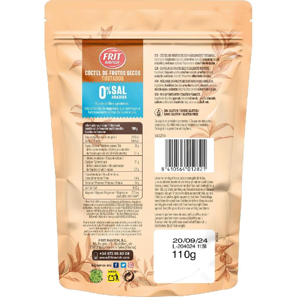 Eroski Cóctel tostado sin sal FRIT RAVICH bolsa 110 g Liquidación