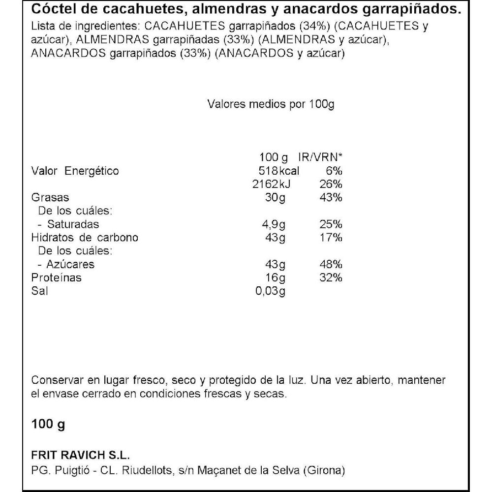Eroski Cocteleo garrapiñado FRIT RAVICH bolsa 100 g Limitado a 3 días