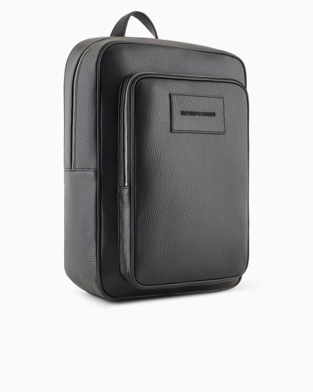 Armani Mochila con bolsillo para portátil en piel abatanada En oferta