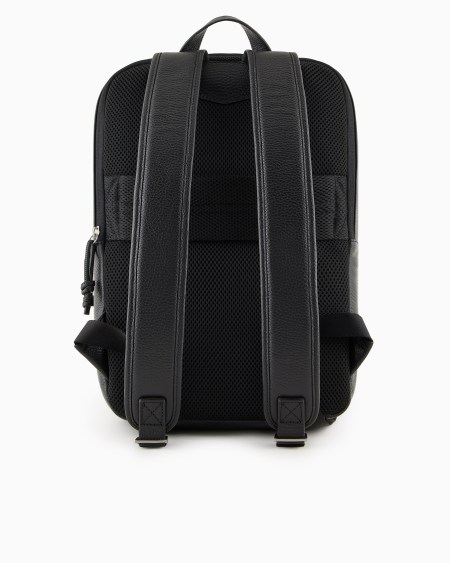 Armani Mochila con bolsillo para portátil en piel abatanada En oferta