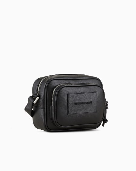 Armani Funda para cámara de piel abatanada con bandolera Descuento por venta flash