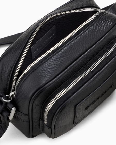 Armani Funda para cámara de piel abatanada con bandolera Descuento por venta flash