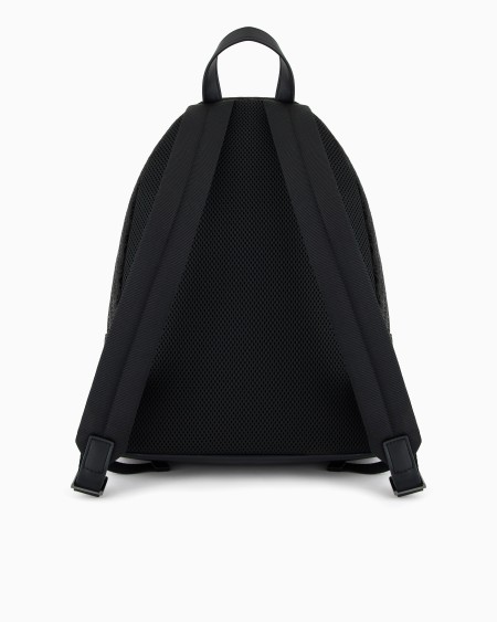 Armani Mochila de tejido jacquard con inscripción integral Grandes ahorros