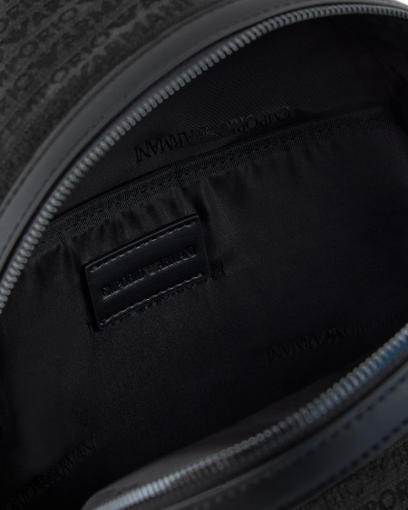 Armani Mochila de tejido jacquard con inscripción integral Grandes ahorros