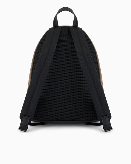 Armani Mochila de tejido jacquard con inscripción integral Devoluciones gratuitas