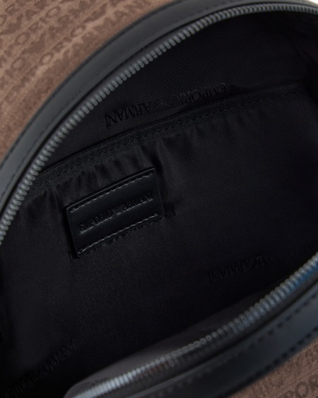 Armani Mochila de tejido jacquard con inscripción integral Devoluciones gratuitas
