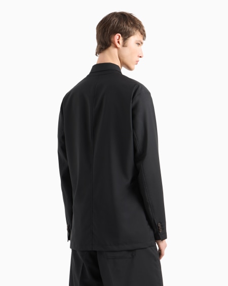Armani Chaqueta de abotonadura sencilla en lana fría superligera Envío gratis