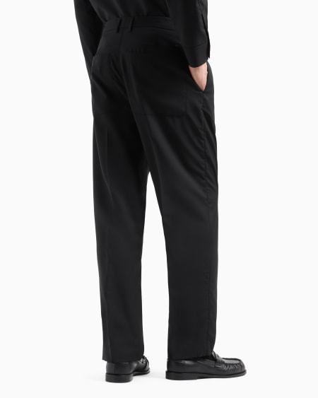 Armani Pantalones con pinzas en lana fría superligera Últimos 3 días