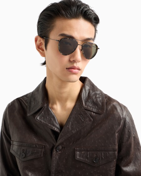 Armani Gafas de sol estilo piloto para hombre Promoción por tiempo limitado
